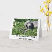 Vaderdag Kaart: Weimaraner Kaart (Gele Bloem)
