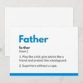 Vaderdag kaarten superhelden Superpapa (Voorkant / Achterkant)