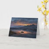 Vaderdag Kajak en Kajaker Kaart (Gele Bloem)