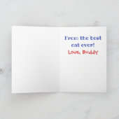 Vaderdag Kat Vader Beste Ooit Huisdier Foto Kaart (Binnen)