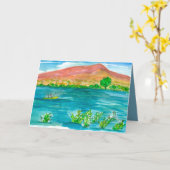 Vaderdag Kayak Mountain Lake Adventure Kaart (Gele Bloem)