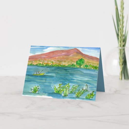 Vaderdag Kayak Mountain Lake Adventure Kaart (Voorkant)