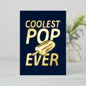 Vaderdag Kinderen Foto Coolste Papa Ooit Goud Folie Feestdagenkaart (Staand Voorkant)