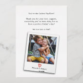 Vaderdag Kinderen Foto Coolste Papa Ooit Goud Folie Feestdagenkaart (Achterkant)