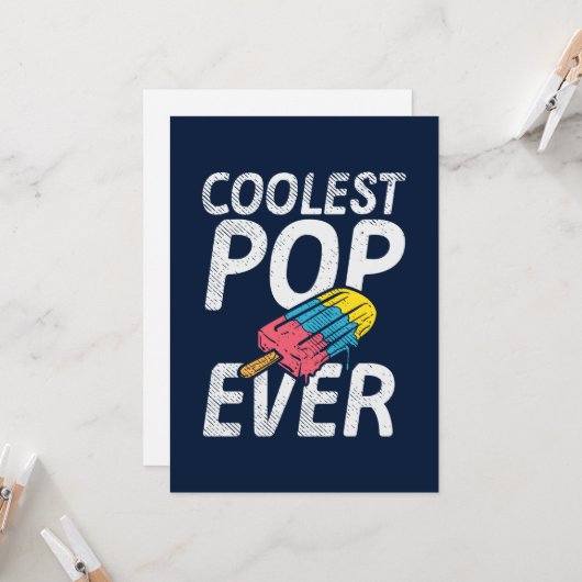 Vaderdag Kinderen Foto Coolste Pop Aller Tijden Kaart (Voorkant / Achterkant in situ)