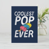 Vaderdag Kinderen Foto Coolste Pop Ever Kaart (Staand voorkant)