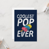 Vaderdag Kinderen Foto Coolste Pop Ever Kaart (Voorkant / Achterkant in situ)