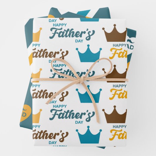 Vaderdag King Dad Set Inpakpapier Vel (In situ)