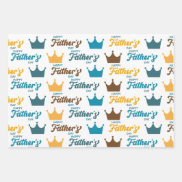 Vaderdag King Dad Set Inpakpapier Vel