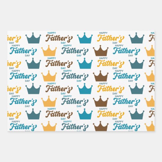 Vaderdag King Dad Set Inpakpapier Vel (Voorkant)