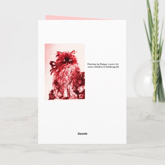 VADERDAG KITTEN MET RODE ROSEN KAART (Achterkant)