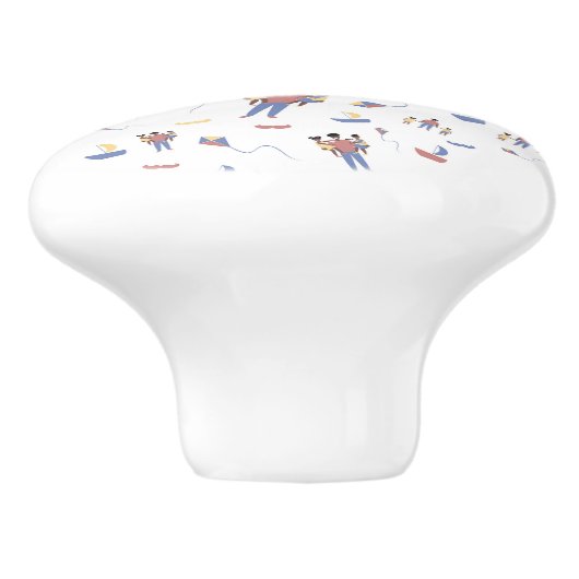 Vaderdag Knob Keramische Knop (Zijkant)