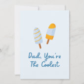 Vaderdag Koelste Papa Grappige Quote Kaart (Voorkant)