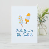 Vaderdag Koelste Papa Grappige Quote Kaart (Staand voorkant)