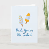 Vaderdag Koelste Papa Grappige Quote Kaart (Voorkant)