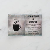 Vaderdag Koffie & Schriftuur Rustieke Toscaanse Feestdagen Kaart (Binnen)