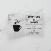 Vaderdag Koffie & Schriftuur Zwart Grijs Modern Feestdagen Kaart (Binnen)
