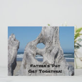 Vaderdag kom samen! Uitnodigingen! Blauwe Oceaan Kaart (Staand voorkant)
