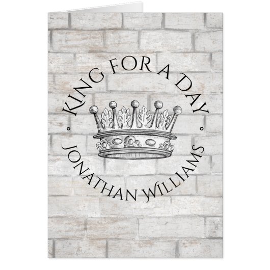 Vaderdag koning voor een dag kroon Wenskaart (Voorkant)