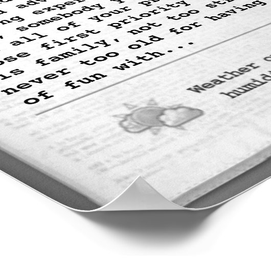 Vaderdag Kranten (aanpasbaar) Poster (Hoek)