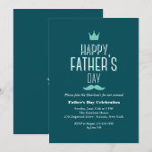 Vaderdag kroonuitnodiging kaart (Voorkant / Achterkant)