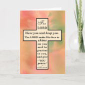 Vaderdag Kruis met Schriftzegen op goud Kaart (Voorkant)