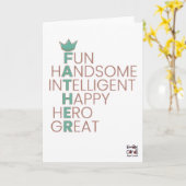 Vaderdag - Kruiswoordraadselontwerp Kaart (Gele Bloem)