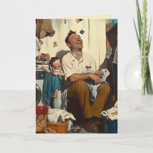 Vaderdag Lachen in de wasruimte (Voorkant)