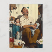 Vaderdag Lachen in de wasruimte Briefkaart (Voorkant)