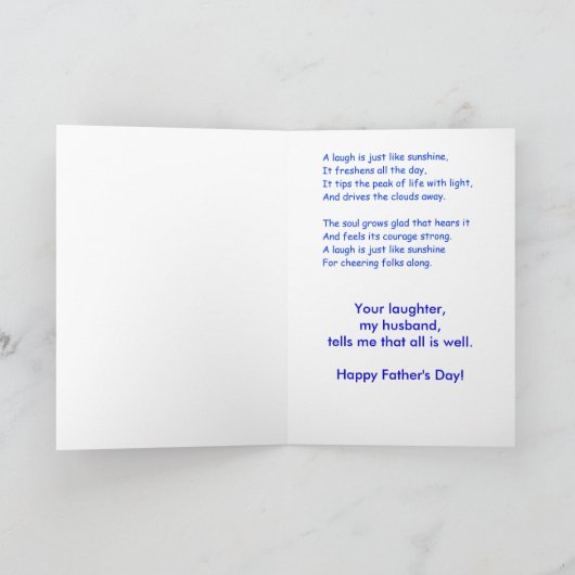 "Vaderdag" Lachen Kaart (Binnen)
