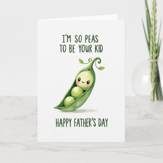 Vaderdag Lachende Erwtjes Kaart (Voorkant)
