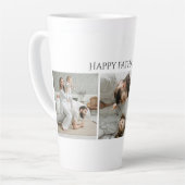 Vaderdag Latte Mok – Aangepaste 3 Foto & Tekst (Linkerhoek)