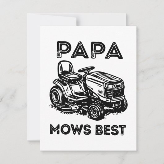 Vaderdag Lawn Trekker rijdende grasmaaier  Kaart (Voorkant)