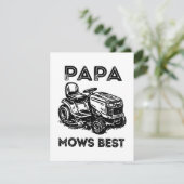 Vaderdag Lawn Trekker rijdende grasmaaier  Kaart (Staand voorkant)