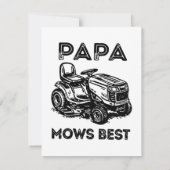 Vaderdag Lawn Trekker rijdende grasmaaier  Kaart (Achterkant)