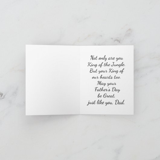 Vaderdag Leeuwengezicht Kaart (Binnen)