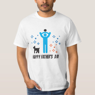 Vaderdag leuk verfrissend en kleurrijk design t-shirt