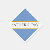 VADERDAG Lichtblauw Wit Slant Racing Stripes Servet (Hoek)