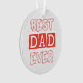 Vaderdag liefde Beste Papa Ooit - Stijlvolle Hulde Ornament (voorkant)