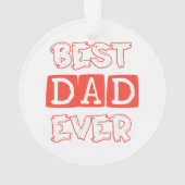 Vaderdag liefde Beste Papa Ooit - Stijlvolle Hulde Ornament (achterkant)
