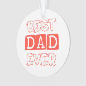 Vaderdag liefde Beste Papa Ooit - Stijlvolle Hulde Ornament (voorkant)
