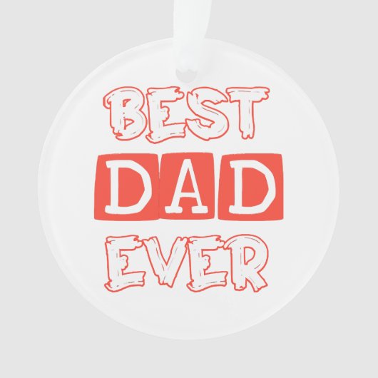 Vaderdag liefde Beste Papa Ooit - Stijlvolle Hulde Ornament (voorkant)