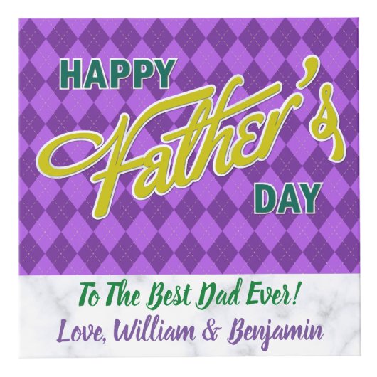 Vaderdag Liefde Foto Collage 4 Afbeeldingen Kubus (Voorkant)