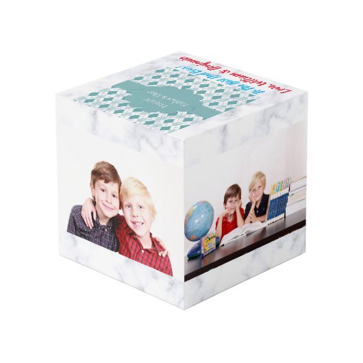 Vaderdag Liefde Foto Collage 4 Afbeeldingen Kubus (Achter hoekig)