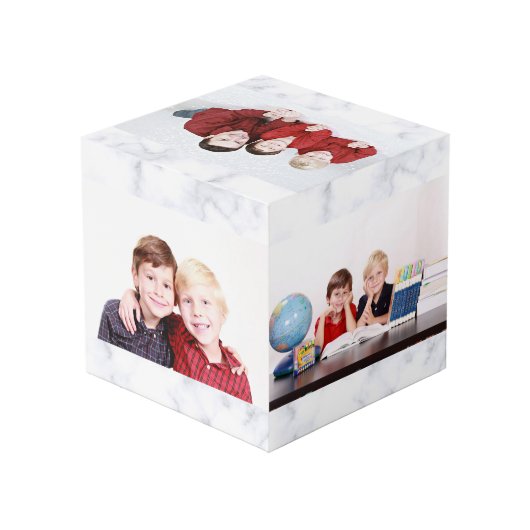 Vaderdag Liefde Foto Collage 4 Afbeeldingen Kubus (Achter hoekig)