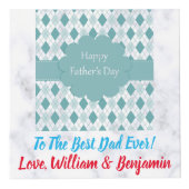 Vaderdag Liefde Foto Collage 4 Afbeeldingen Kubus (Voorkant)