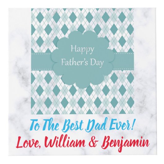 Vaderdag Liefde Foto Collage 4 Afbeeldingen Kubus (Voorkant)