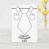 Vaderdag Lijn Kunst Shirt Das Stropdas Lettertype Kaart (Gele Bloem)