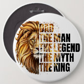 Vaderdag Lion Ronde Button 6,0 Cm (Voorkant /achterkant)