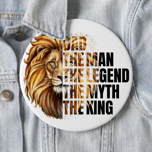 Vaderdag Lion Ronde Button 6,0 Cm (In situ)